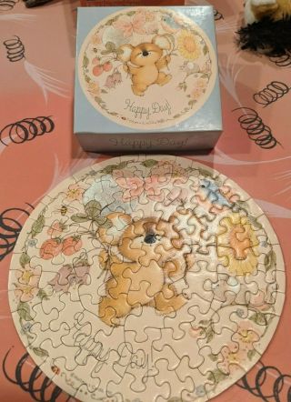 Vintage Springbok Mini Koala Circular " Happy Day " 70,  7 " X 7 " Jigsaw Puzzle