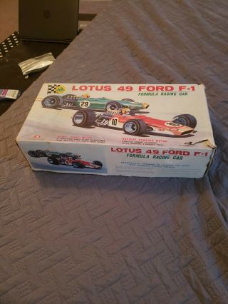 Vintage Japan Tin J Toy Lotus 49 Ford F - 1 Race Car,  Battery Operated