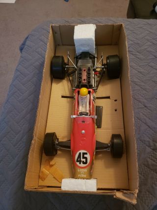 Vintage Japan Tin J Toy Lotus 49 Ford F - 1 Race Car,  Battery Operated 2
