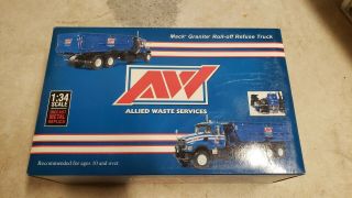 1/34 Scale Allied Waste Services Truck First Gear Granite Roll Off Refuse