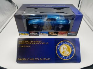 Franklin 1:1:18 - Scale 1970 Blue Chevrolet Camaro Z28 Die - Cast W/box