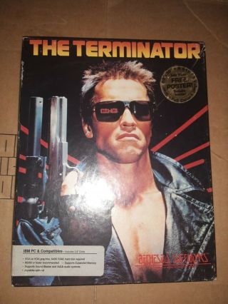 Vintage 1990 Bechesda Softworks The Terminator Ibm Pc Game Comp.  All Paperwor
