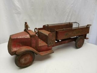 Steelcraft Toy City Fire Truck Pressed Steel Toys 1920s - 1930 ' s Mack Jr 2