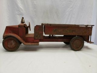Steelcraft Toy City Fire Truck Pressed Steel Toys 1920s - 1930 ' s Mack Jr 3