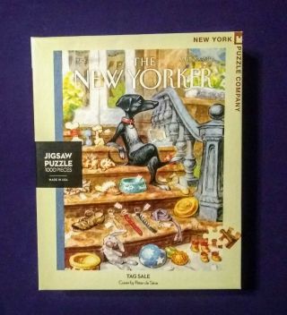 The Yorker 1000 Piece Puzzle Peter De Seve Yard Tag Puppy Dog