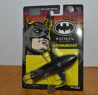 Vintage Batman Returns Batskiboat Die - Cast Metal Toy Moc Ertl 1992