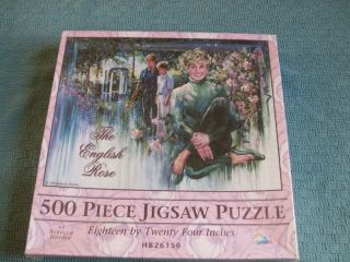 The English Rose 500 Piece Jigsaw Puzzle Princess Diana 18” X 24” 1998 Hb26150