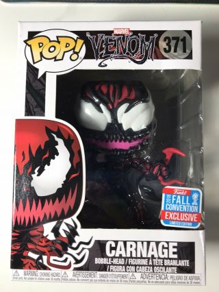 Funko Pop Venom 371 Carnage 2018 Fall Convention Exclusive Limited Edition