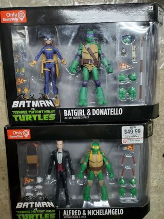 Batman Teenage Mutant Ninja Turtles Tmnt Alfred,  Michelangelo,  Batgirl Donatello
