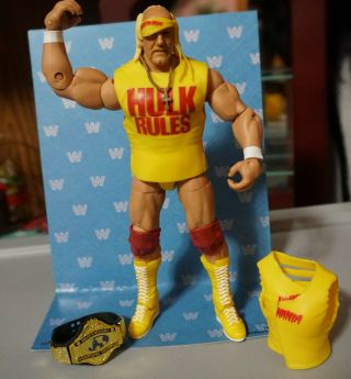 Wwe Mattel Elite Hulk Hogan Defining Moments Figure Wwf Extra Hulk Rules Shirt