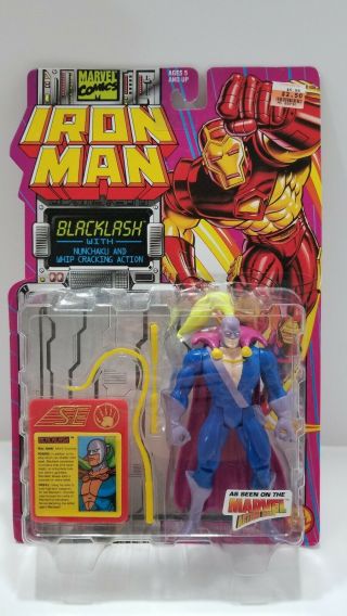 Toy Biz Marvel Iron Man Blacklash With Nunchaku And Whip Cracking Action