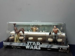 2004 Hasbro Star Wars A Hope Mos Eisley Cantina Scene 1 In Packaging