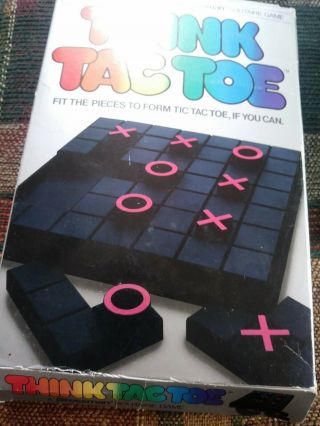 Vintage 1984 Think Tac Toe Pressman Solitaire Game