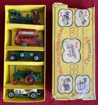 1961 Rare Lesney Matchbox Models Of Yesteryear G6 Gift Set Slider Box