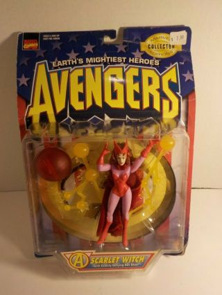 N Vintage Toybiz Avengers Scarlet Witch Action Figure Gravity Defying Hex Blast