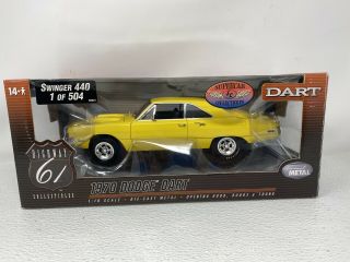 1/18 Highway 61 Supercars 1969 Dodge Dart Swinger 440 Yellow 504pc Part 50623