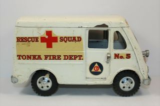 1957 Tonka Rescue Squad Metro Van Box Fire Truck Played W/ W/ No Light