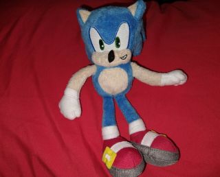 Official Jazwares 7 " Sonic The Hedgehog Sonic Plush Toy Doll 2009 Light Blue