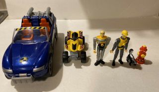 Crash Test Dummies By Hot Wheels: Blue Crash 4x Truck,  Atv & 3 Dummies