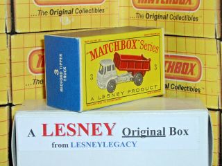 Matchbox Lesney 3b Bedford Tipper Truck Red Type D Empty Box Only