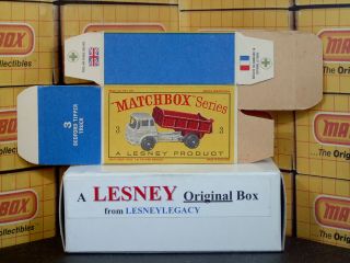 Matchbox Lesney 3b Bedford Tipper Truck red Type D EMPTY BOX ONLY 3