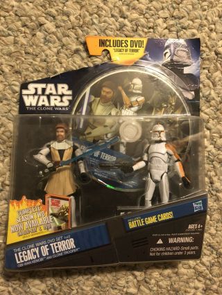 Star Wars The Clone Wars Dvd Set 1 Of 2 Legacy Of Terror Obi Wan Clone Trooper 2