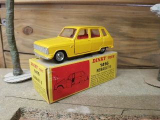 Dinky Toys France Renault 6 N°1416 Jaune Neuve En Boite