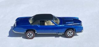 1968 Hotwheels 6218 Custom El Dorado Usa Base,  Dark Blue Redline