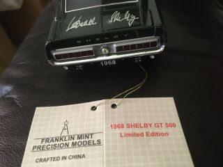 Franklin 1:24 1968 Ford Shelby Gt 500 Kr Signature Edition Autographed 919