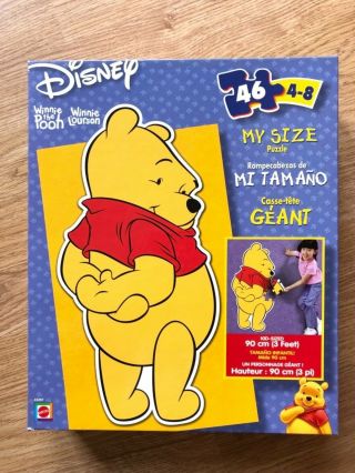 My Size Winnie The Pooh 90s Kids Floor Puzzle 46 Piece Disney