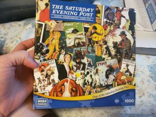 The Saturday Evening Post 1000 Piece Puzzle Dogs Norman Rockwell Art Vintage