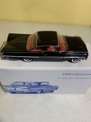 West Coast Precision Diecast 1959 Chevrolet Impala - Black And Red - 1:24 Scale