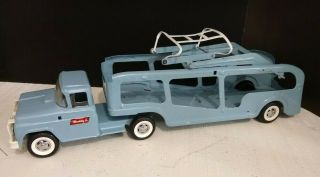 Vintage Buddy L Boat Carrier Hauler Transport Truck Pressed Steel Toy - 1960’s
