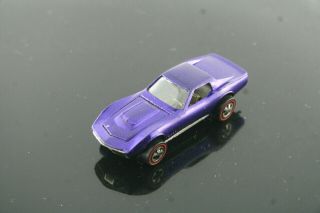 Custom Corvette Purple Usa Issued Unrestored Hot Wheels Redline: