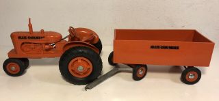 Vintage 1950’s Product Miniature 1/16 Allis Chalmers Wd Tractor W Wagon