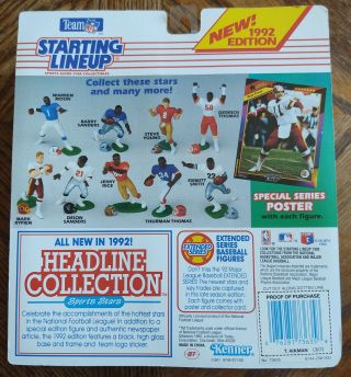 Troy Aikman Cowboys figure,  card & 11x14 poster Starting Lineup NFL 1992 2