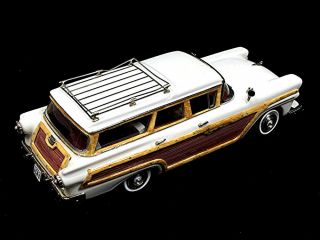 MINIMARQUE 5 of 50 1957 FORD COUNTRY SQUIRE WAGON White WOOD SIDES 1/43 3