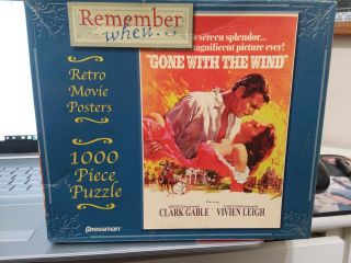 Remember When Gone With The Wind Retro Movie Poster 1000 Puzzle 2003 Pressman
