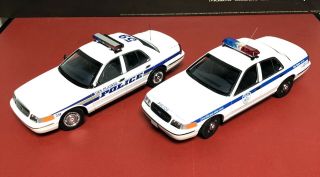 Autoart 1/18 (2) Ford Crown Victoria Police Cars Read Info