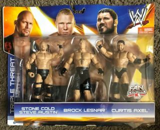 Wwe Fan Central Kmart - Triple Threat Match Stone Cold Brock Lesnar Curtis Axel