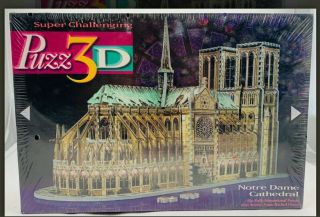 Notre Dame Cathedral Paris France 952 Piece 3d Jigsaw Puzzle Puzz3d - Complete