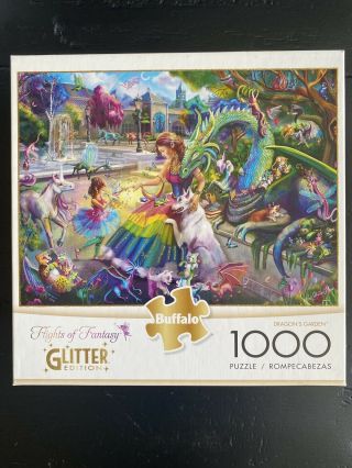 Josephine Wall Glitter Edition Jigsaw Puzzle Dragons Gargen 1000 Piece