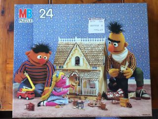 Vintage Mb Sesame Street 24 Piece Puzzle Complete: 4670 - 6