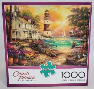 Buffalo Games - Chuck Pinson - Cottage By The Sea - 1000 Jigsaw Puzzle W Poster