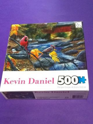 Fall Feathers And Foliage 500 Piece Jigsaw Puzzle - Kevin Daniel Euc
