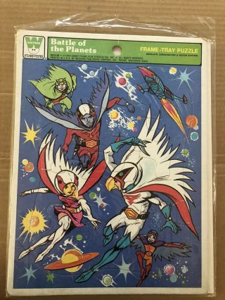 1979 Battle Of The Planets G - Force Gatchaman Frame Tray Puzzle Whitman 4512 - 2a