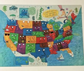 Jigsaw Puzzle 150 Piece Scrambled States Of America Bonus Book 18 X 24 Ceaco