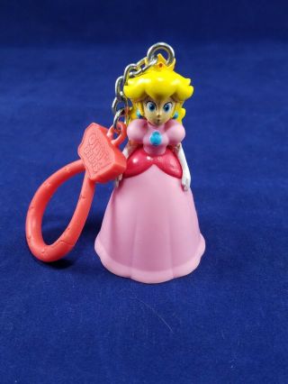 Nintendo Mario Princess Peach Keyring Key Chain Collectible 2.  5 "