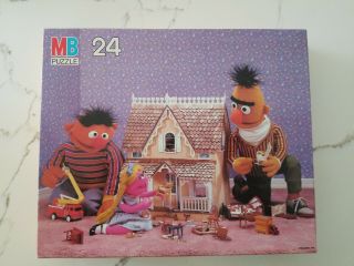 Vintage Sesame Street Muppets 24 Piece Puzzle Jim Henson Bert Ernie Prairie Dawn