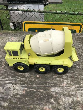 1970s Mighty Tonka Ready Mixer Cement Truck 3950 Lime Green Large 2